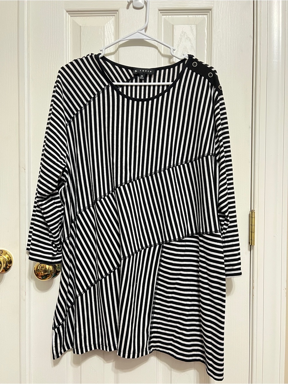 No Boundaries Black & White Striped Top